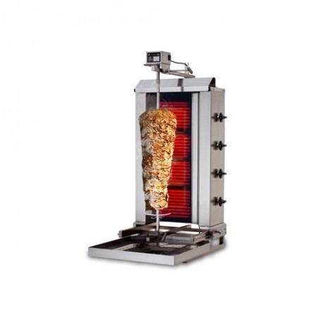 Machine Grill à Kebab 40kg (mobile) GAZ 3 brûleurs